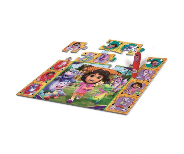 Dóra a felfedező interaktív 24db-os padló puzzle - Clementoni