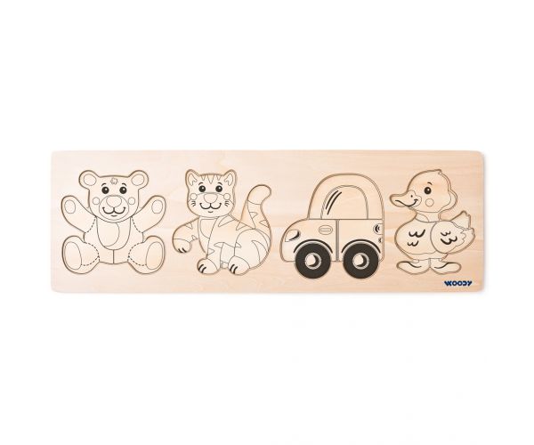 Fa 4db-os baba puzzle - Woodyland