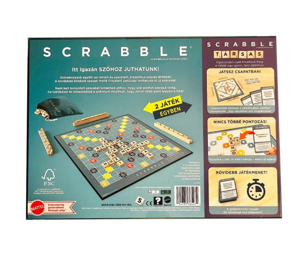 Fa Scrabble Original és Társas 2az1-ben - Mattel