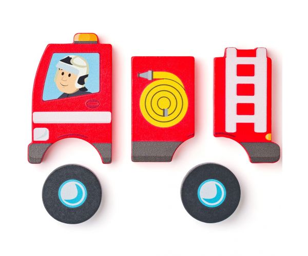 Fa tűzoltós 5db-os baba puzzle - Woodyland