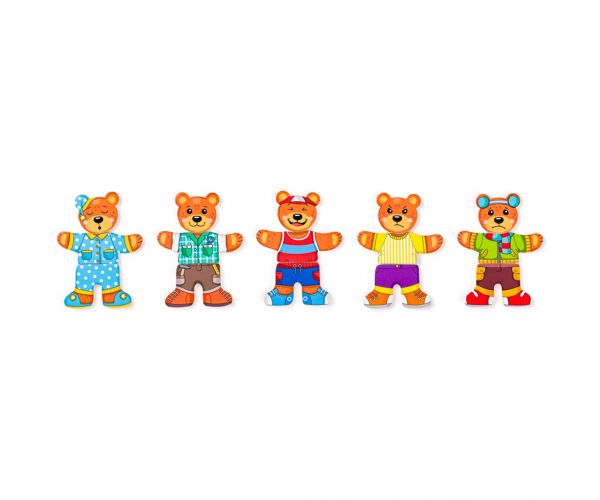 Öltöztethető medvecsalád fa puzzle - Woodyland