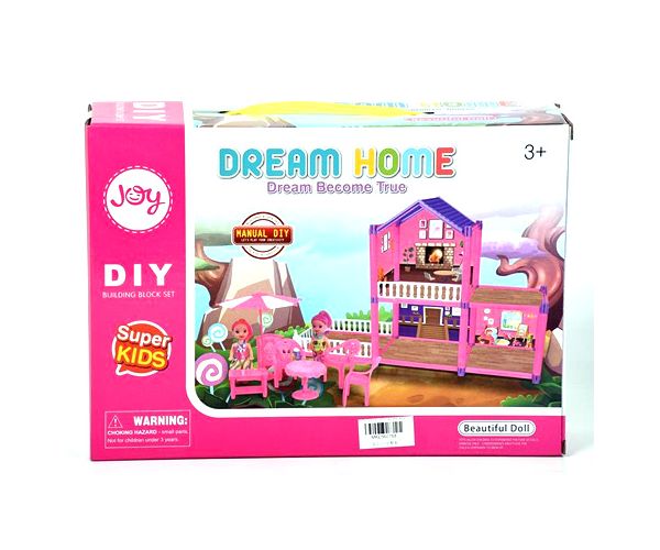 Dream Home pink építhető babaház kiegészítőkkel