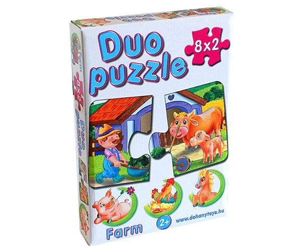 DUO Puzzle Farm állatokkal - D-Toys