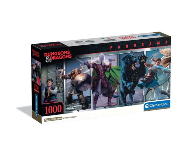 Dungeons & Dragons 1000 db-os panoráma puzzle poszterrel - Clementoni