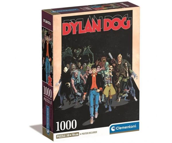 Dylen Dog képregényes HQC 1000 db-os puzzle poszterrel - Clementoni