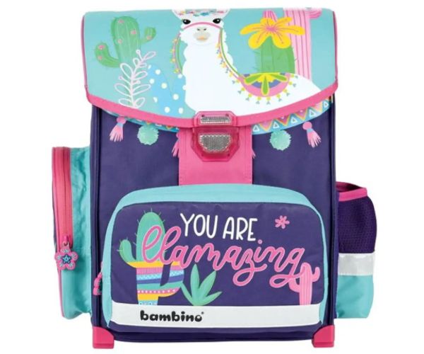 Láma ergonomická školská taška, batoh 36x27x14cm - Bambino