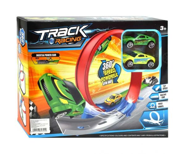 Track Racing pretekárska dráha s 360°-ovou sluškou a 2 autíčkami