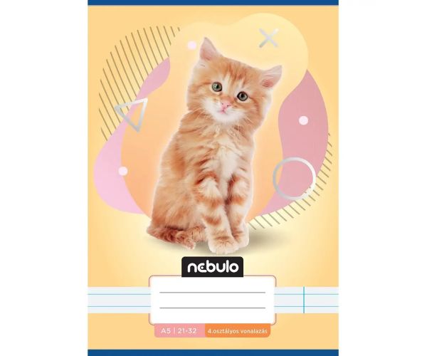 Nebulo: Zošit s mačacím vzorom pre 4. ročník, linajkový, A/5, 21-32