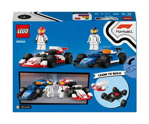 LEGO® City: F1®-ové preteky Williams Racing a Haas F1® autá (60464)