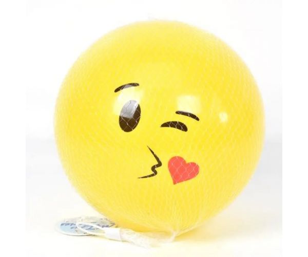 Citrónovo-žltá emoji gumová lopta 23cm