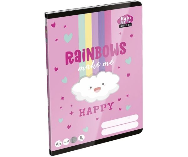 ICO: Lizzysuli Lollipop Rainbow 2. ročník linkový zošit A/5 16-32