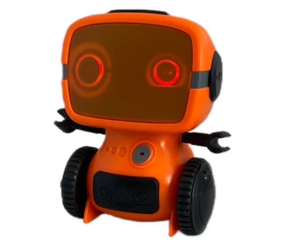 RC interaktív TalkBot robot vysielačka s režimom chôdze v oranžovej farbe 2,4GHz