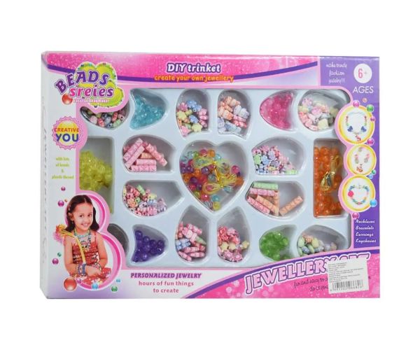 Beads Series: Set na výrobu šperkov 200+ farebných perál - rôzne farby a tvary