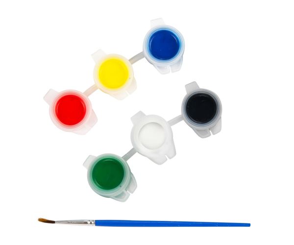 Dino Paint Set: Maľovateľná figura dinosaura s farbami a štetcom 9-dielna sada