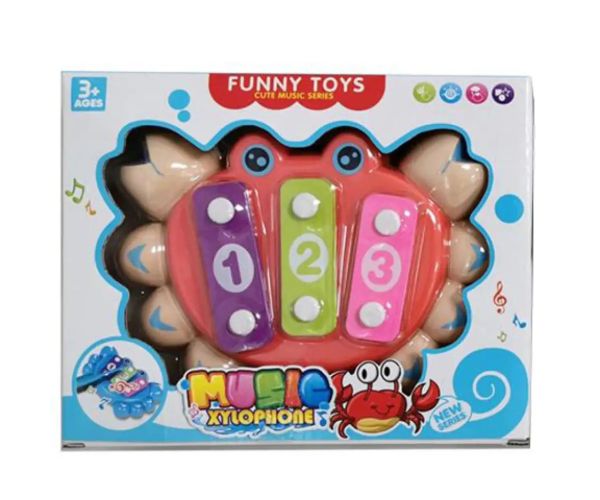 Farebný xylofón v tvare raka