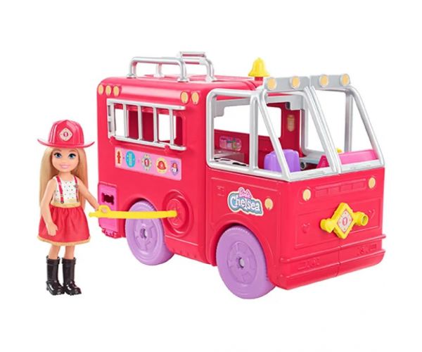 Barbie: Chelsea hasičské auto, hrací set - Mattel
