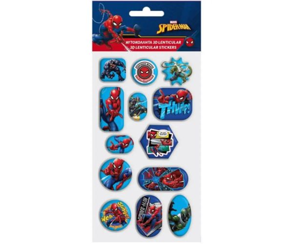 Marvel: Spiderman 13-dielny set hologramových 3D nálepiek