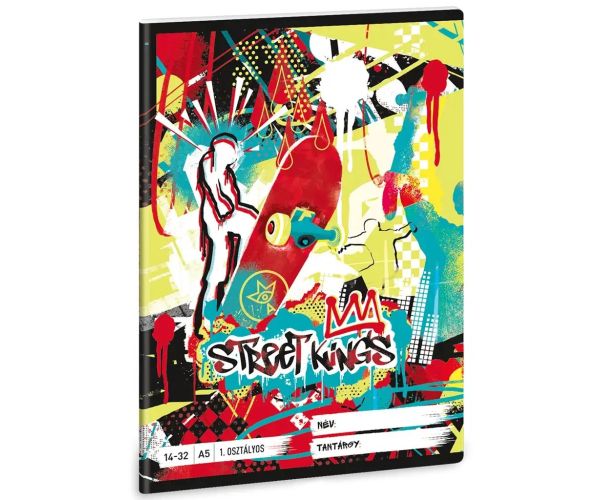 Ars Una: Street Kings skateboardový linajkový zošit pre 1. ročník A/5