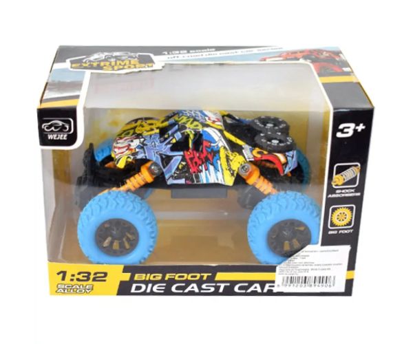 Off-Road naťahovacie sivé terénne vozidlo 1/32
