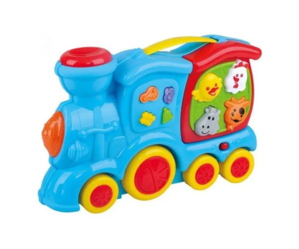 Playgo: Veselý zvierací baby vlak s hlasom a hudbou