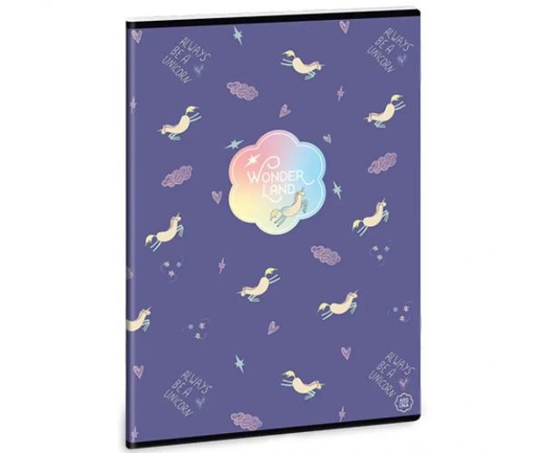 Wonderland unicorn štvorcový zošit A/4
