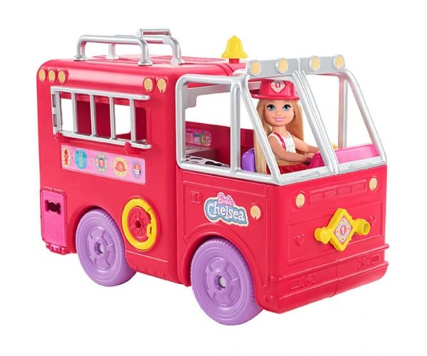 Barbie: Chelsea hasičské auto, hrací set - Mattel