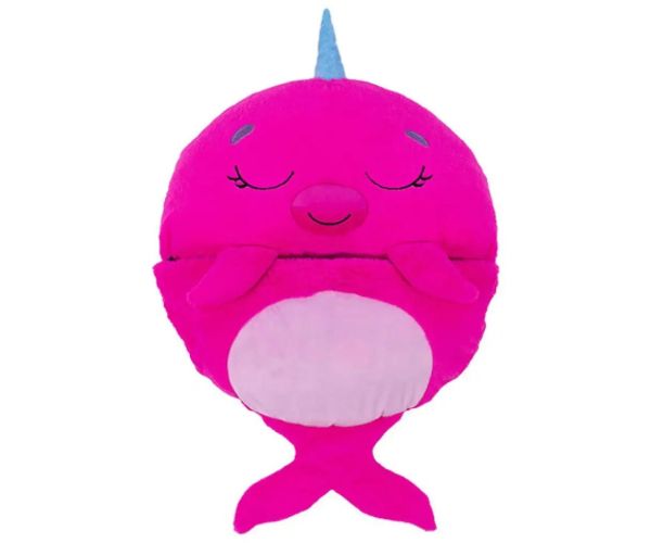 Happy Nappers: Ružová veľryba, spací vak s vankúšom 137cm