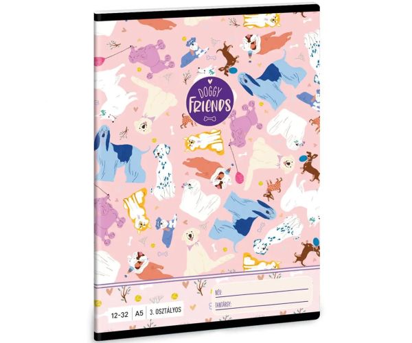 Ars Una: Doggy Friends linajkový zošit pre 3. ročník 32 strán A/5
