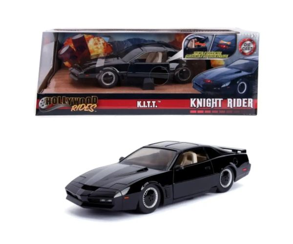 Hollywood Rides - Knight Rider: K.I.T.T. Knight 2000 kovový model auta 1/24 - Simba Toys