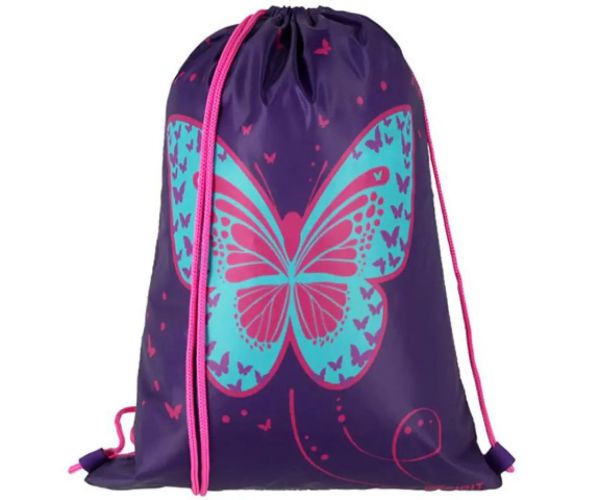 Spirit: Butterfly 3D školská taška s LED, batoh 5 dielny set