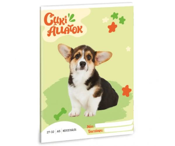 Ars Una: Roztomilé zvieratá - Welsh Corgi kockovaný zošit A/5 27-32