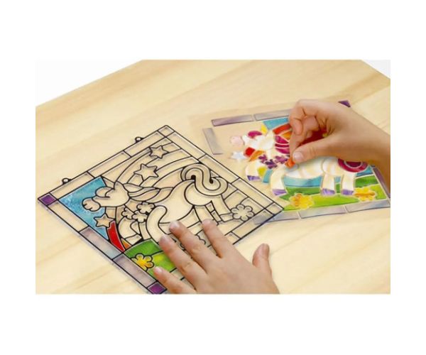 Jednorožec set na vyhovenie vitrážneho obrázka - Melissa & Doug