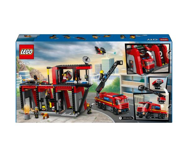 LEGO® City: Hasičská stanica a hasičské auto (60414)
