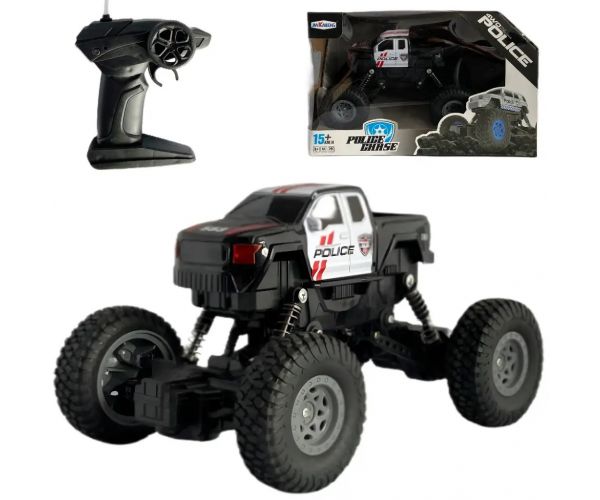 RC Policajné horolezecké auto 4WD na diaľkové ovládanie 1/18 21cm