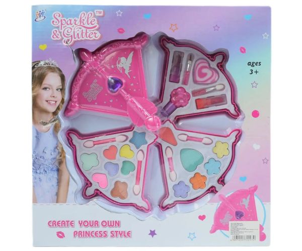Sparkle & Glitter: Trojposchodový mejkap set v tvare šípu
