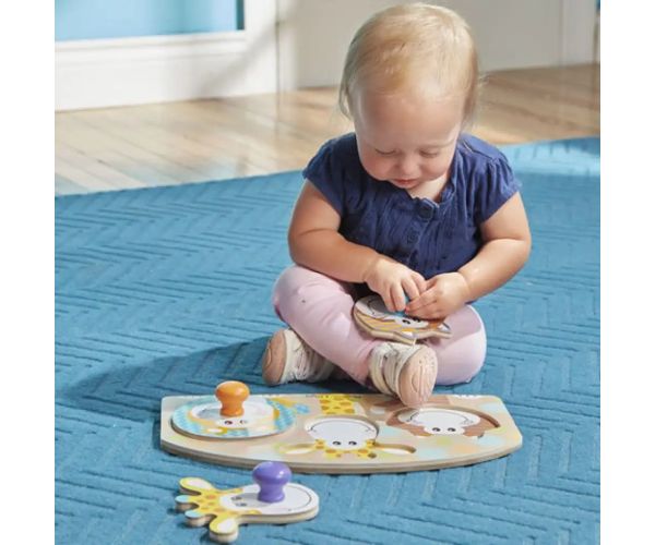 Safari drevená skladačka s úchytkami  - Melissa & Doug