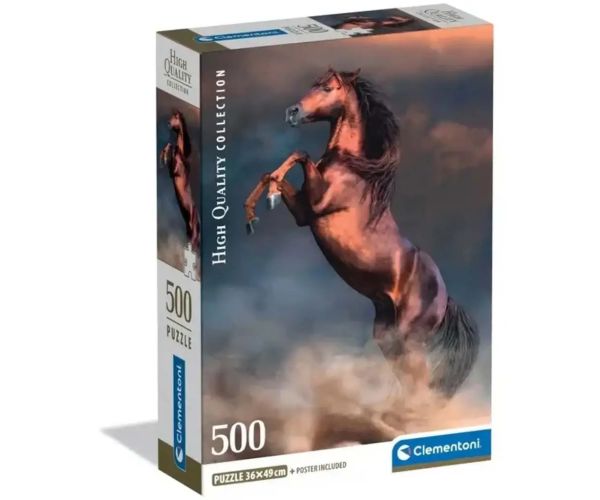 Divoký červený žrebec HQC 500 kusové puzzle - Clementoni