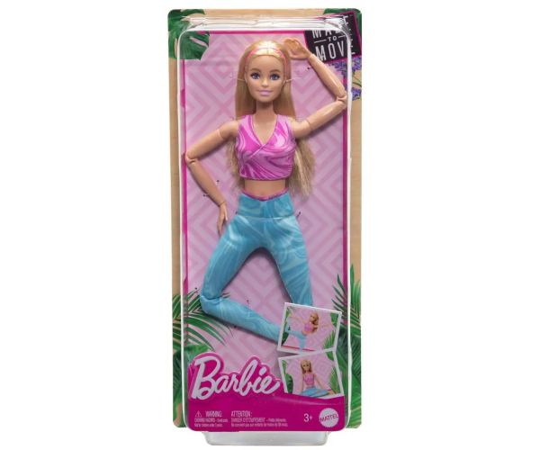 Barbie: Flexibilná joga bábika so svetlými vlasmi - Mattel