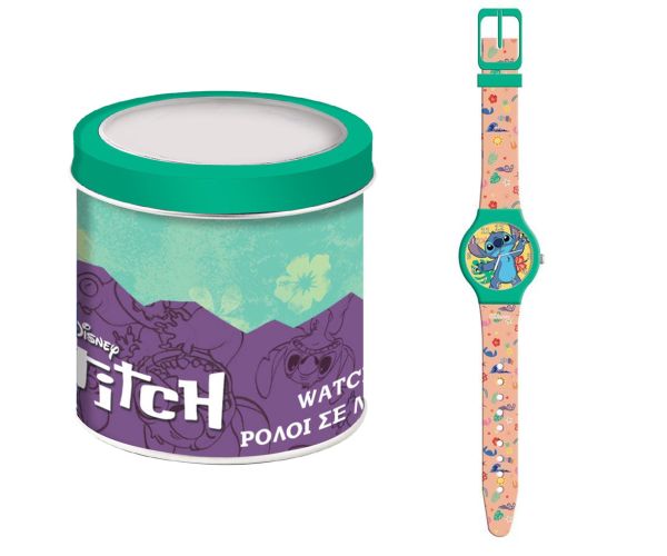 Luna: Lilo & Stitch analógové hodinky v kovovej darčekovej krabičke