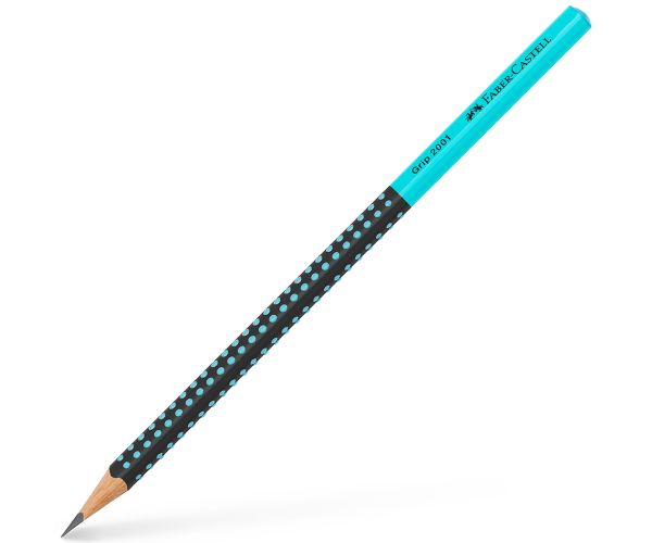 Faber-Castell: Grip 2001 grafitová ceruzka HB čierno-tyrkysová