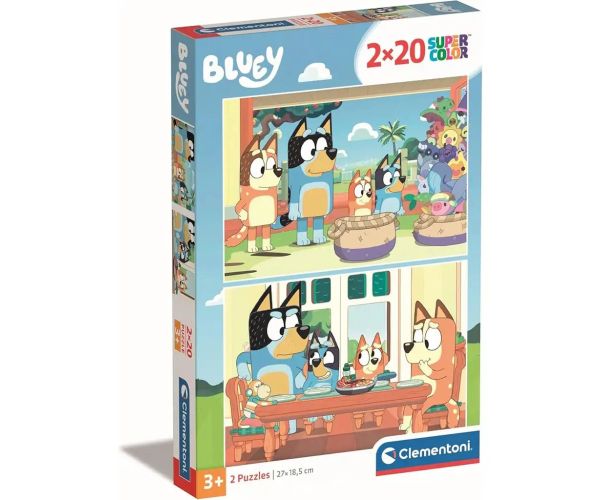 Bluey 2x20ks supercolor puzzle - Clementoni