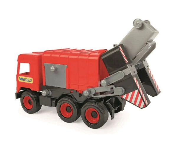 Middle Truck: Odpadové auto 43 cm červené - Wader