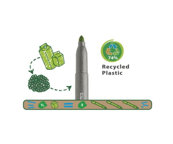 Eco Family Jumbo 12db-os színes filctoll szett - Carioca