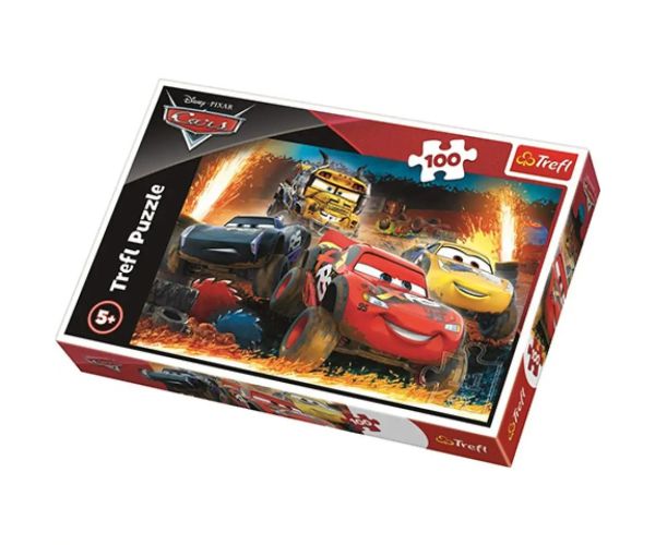 Autá 3 extrém pretekárske puzzle 100ks - Trefl