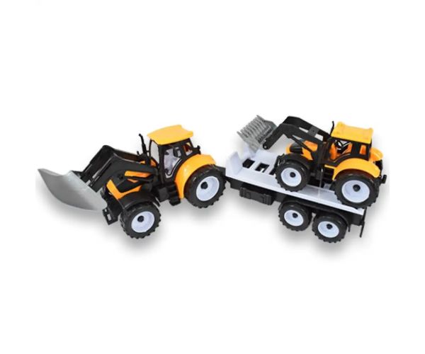 Engineering Truck: 2-dielna súprava Traktor s prívesom a pracovným strojom 46cm