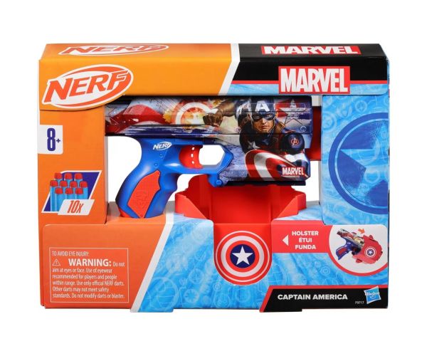 Nerf: Marvel Kapitán Amerika penový vystreľovač - Hasbro