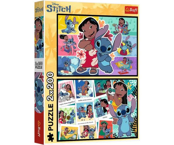Lilo a Stitch šťastný život 2x200 puzzle - Trefl