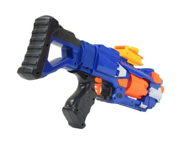 Soft Bullet Gun: Manuálna zbraň s otočným zásobníkom a nábojmi 44cm