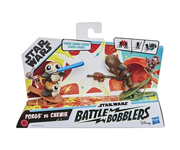 Star Wars Battle Bobblers Porgs vs Chewie figúrka na štipci - Hasbro