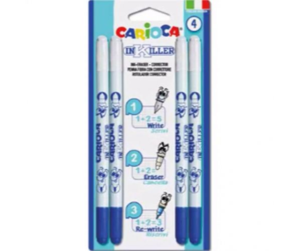InKilller gumovateľná pero súprava 4ks - Carioca